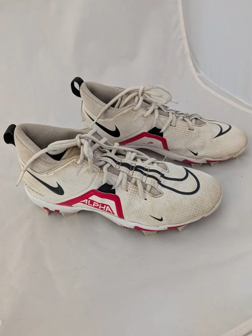 Nike Alpha Menace Shark Mens Black Football Cleats Size 8.5